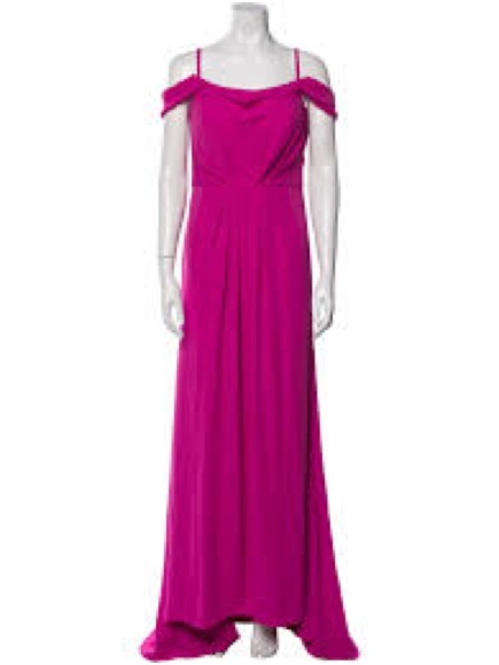 Vera Wang Fuchsia Off-Shoulder Maxi Dress  949